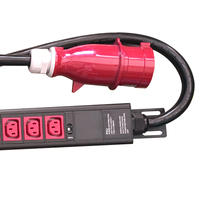 PDU vertical triphasé 415C 380V 18 voies avec protection contre les surcharges 32A 63A IEC C13 C19 certifié CE Modèle C13-18-32A pour centre de données