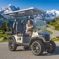Voitures de golf électriques AC 72V 7,5KW personnalisables, très demandées, avec batterie au lithium certifiée CE