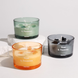 Grands pots en verre transparent coloré de luxe, cadeau pour mariage et Saint-Valentin, pour bougies - Product Image 1