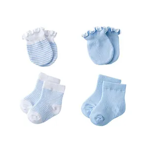 Летние хлопковые носки для новорожденных, на возраст 0-6 месяцев