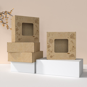 Nhà Máy biểu tượng tùy chỉnh có thể tái chế gấp Kraft hộp giấy Biscuit kẹo Baking bao bì với cửa sổ hiển thị - Product Image 2