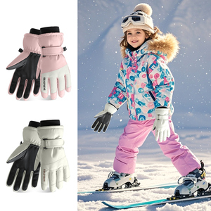 Pas cher Enfants Vélo Équitation <span class=keywords><strong>Snowboard</strong></span> Gants De Ski Enfants Sports Hiver Cyclisme Gants Chauds - Product Image 2