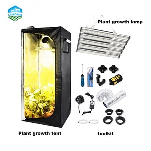 Hydrocultuur 12*12*48 Inch Kweektent Set 100W Led-Groeilicht Met 4 Inch Koolstof Luchtfilter Kweektent