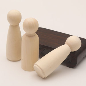 หุ่นไม้ 90 มม. สีธรรมชาติ สำหรับเด็ก อุปกรณ์งานฝีมือ - Product Image 3