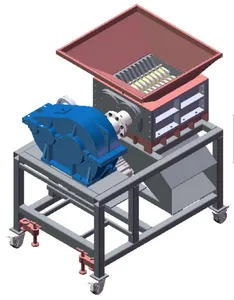 Trituradora pequeña de bolsas de plástico, máquina trituradora de bolsas de compra, jerrycan, 15 hp