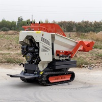 Kleiner Raupentransporter mit Gasantrieb und Selbstladefunktion Mini-Dumper