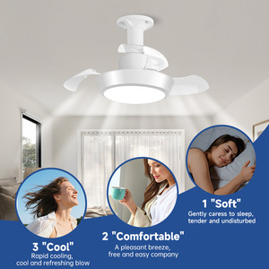 33W LED <b>Ceiling</b> Fan <b>Light</b> 3 Color Changing 3 Speed Remote Control Retractable Blades For Bedroom <b>office</b> - Product Image 3