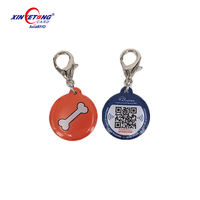 Collier RFID personnalisé pour animaux de compagnie avec image, étiquette époxy sans contact 13,56 MHz, carte d'identification pour la gestion des animaux et l'accès aux médias