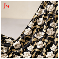 Tissu satiné en polyester double face imprimé numériquement à motifs floraux, idéal pour les robes féminines – Vente chaude