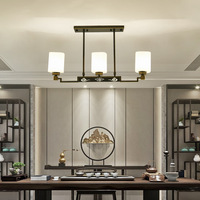 Lustre moderne de style chinois pleine maison Lumière luxueuse simple pour salon salle à manger pour grand lit de villa Lampe de taille moyenne