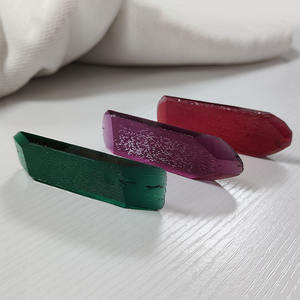 Esmeralda de Zambia cultivada en laboratorio, rubí en bruto, turmalina rosa, gemas sin cortar, materia prima para la elaboración de gemas sueltas. - Product Image 1