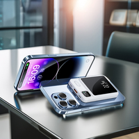 Mini chargeur sans fil magnétique 5000 mAh PD 20W noir ultra-plat portable avec support de batterie externe ABS haute étanchéité charge rapide LED