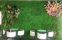 Dinding Tanaman Simulasi Rumput Buatan Plastik untuk Dekorasi Dalam Ruangan, Papan Nama Toko, dan Dekorasi Rumah 10cm atau Kurang