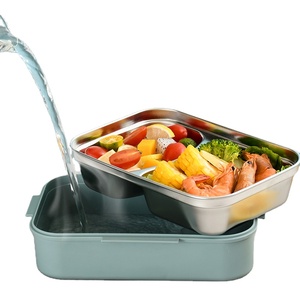 Boîte à Lunch auto-chauffante <span class=keywords><strong>de</strong></span> 1200Ml, conteneur <span class=keywords><strong>de</strong></span> <span class=keywords><strong>stockage</strong></span> des aliments dans la cuisine, nouveau Design Eco en métal avec compartiments amovibles - Product Image 4