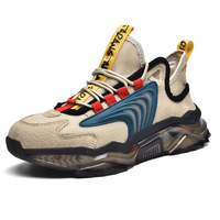 Soldes Chaudes Chaussures Décontractées Confortables Tissées Volantes Baskets Homme Semelle Popcorn Sport Running 2021 Sneakers de Mode pour Hommes