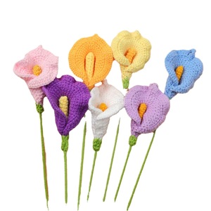 Flores de lana de cala tejidas a mano transfronterizas, flores artificiales tejidas, flores frescas preservadas de ganchillo. - Product Image 5