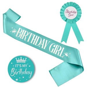 HLC Set de Pin de Lata y Banda de Satén para Cumpleaños, Recuerdos para Fiesta de Cumpleaños, Decoraciones para el Día de Cumpleaños - Product Image 4