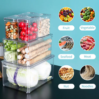 GREENSIDE Boîtes de rangement empilables en PET de haute qualité pour réfrigérateur, avec technique de logo sécurisée, pour une conservation optimale des aliments, utilisation en cuisine