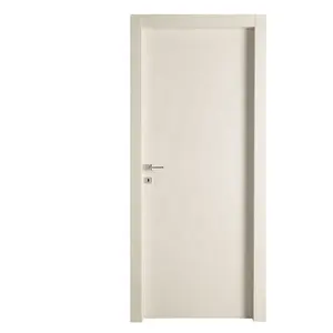 2022 Waterproof White High Quality Entry Primed MDF simple wood Door Swing Open Style Interior Doors