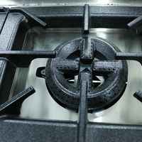 Cuisinière à gaz HELAXEN à 6 brûleurs à usage commercial |   Table de cuisson au gaz naturel 30/46,5 kW Puissance Facile à nettoyer Acier inoxydable Conception portable