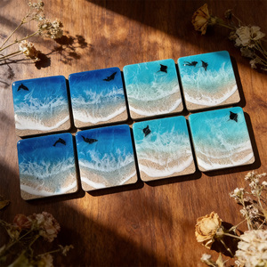 Sous-verres en résine (ronds, carrés, octogonaux) pour la préservation des fleurs en résine époxy, artisanat DIY et sous-tasses - Product Image 6