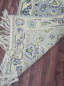 Tapis Oushak abstrait fait main en laine/soie, design moderne, tailles personnalisables 5x8 12x14, antidérapant, poils plats, rectangulaire, vente chaude - Product Image 5