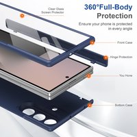 Étui magnétique ultra-fin avec protection de charnière pour Samsung Z Fold 8 Ultra 8 7 6 5, coque antichoc mate avec protection d'écran en verre