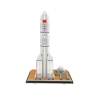 Long March 5 <strong>Model</strong> <strong>3D</strong> DIY Jigsaw Puzzle Toys Full Paper <strong>Rocket</strong> for Kids - Product Image 1