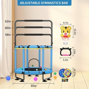 Trampoline cho trẻ em, Nâng cấp đầy đủ chống gỉ 440lbs Toddler Trampoline với Net - Product Image 3