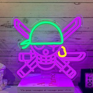 Anime Skull Neon Ánh Sáng Acrylic Tường Trang Trí Nội Thất IP65 Đánh giá Cho Người Đàn Ông Hang Động Phòng Ngủ Trò Chơi Phòng Bên Hoặc Sinh Nhật Cảnh Quan Ứng Dụng - Product Image 6