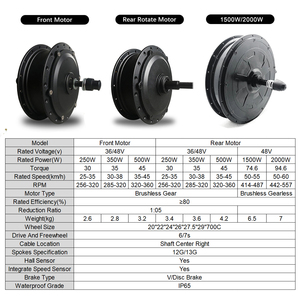 <span class=keywords><strong>Roue</strong></span> moteur avant arrière 36V 48V 250W 500W <span class=keywords><strong>Roue</strong></span> intégrée motorisée Kit de conversion de vélo électrique <span class=keywords><strong>pour</strong></span> 20/26 pouces 700C - Product Image 2