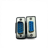 Cable DB9 Macho a Hembra de 46 Grados, 1FT, Duradero, con Conductor de Cobre Libre de Oxígeno, Blindaje de Lámina Metálica AL, Certificado RoHS, con Cubierta de PVC