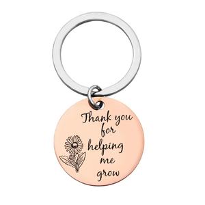 Etichetta con Logo inciso al Laser personalizzato etichetta per gioielli personalizzata Logo personalizzato Charm grazie per aver assistito a crescere portachiavi - Product Image 4