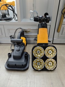 Super Promotions <span class=keywords><strong>Machine</strong></span> à Poncer le Béton Portative à Quatre Roues 11kg 50/60Hz 105mm pour Sols et Murs - Product Image 1