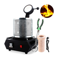 Peralatan Perhiasan Tungku Pelebur Emas Induksi 1/2/3KG 1150 ℃   110V/220V untuk Perlakuan Panas Tembaga Aluminium Perak Bekas