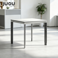 Table d'appoint carrée moderne de luxe minimaliste pour zone de négociation de bureau