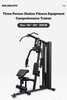 Machine de musculation tout-en-un professionnelle en fer robuste avec pile de poids de 100 kg pour entraînement complet du corps à poste unique