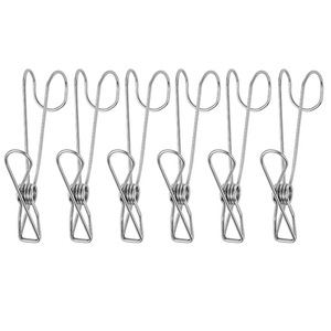 Stainless Steel Clothes <b>Clip</b> Rectangle Durable <b>Hook</b> Type For Bathroom Towel Hanging - Product Image 5