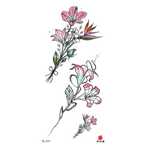 สติกเกอร์สักลายชั่วคราวลายดอกไม้  แบบลอกลายลงบนผิว  หมึกปลอดสารพิษ  กระดาษสำหรับงานศิลปะบนร่างกาย  ลายแบบอินเดีย  ออกแบบได้ตามต้องการ - Product Image 3
