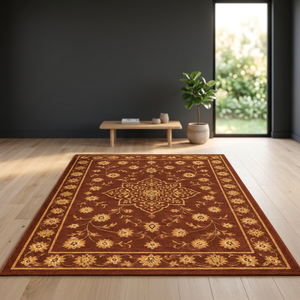 Vintage Floral Area <b>Rug</b> with <b>Traditional</b> Medallion Pattern, Oriental Style Carpet for Living Room, Bedroom & Home Decor - Product Image 4