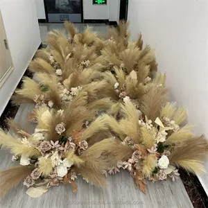 QSLH-SY0328 Oem Wedding Decoration Supplies Pampas Flower Ball Rose Flower Centerpieces For Party Decor Aisle Wedding Entryway