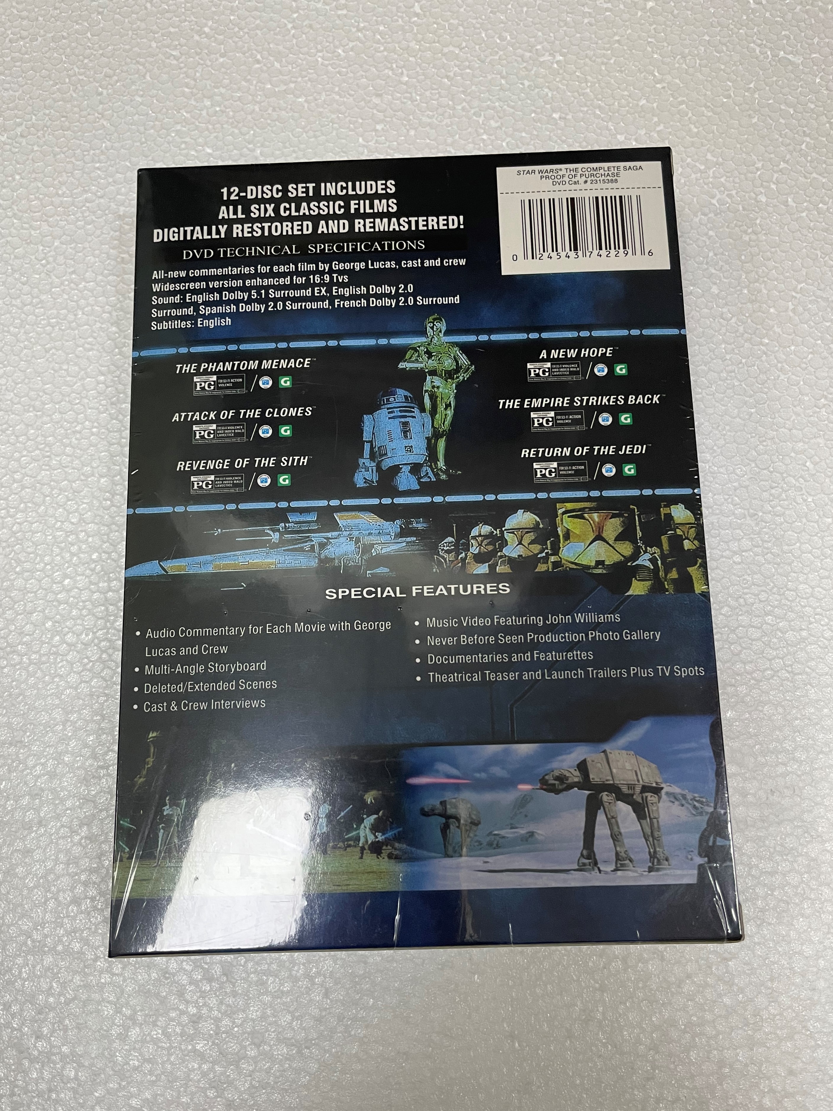 STAR WARS the Complete Saga Episodes 1 - 6 Star Wars Saga