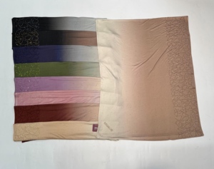 SIWEN Hijabs en jersey Kashkha personnalisés, foulard en coton extensible de qualité supérieure, écharpes ethniques de Dubaï 2026, châles, voiles doux pour femmes musulmanes - Product Image 1