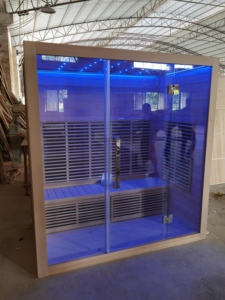 Sauna a Calore Secco per Terapia, Sauna Domestica, Cabina Sauna a Secco, Hammam Turco, Sauna per Terapia del Sale, Infrarossi a Spettro Completo, Vapore a Infrarossi - Product Image 5