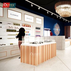 Fabricación de fábrica Smoke Shop Estantes de exhibición Exhibición de vidrio alto Dispensario Estantes de exhibición de cigarros - Product Image 3