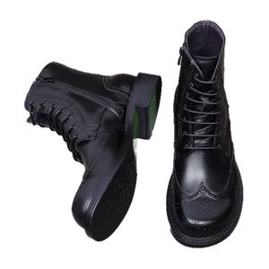 Men's handcrafted genuine leather boots, brown leather dress casual <b>shoes</b> - Product Image 5