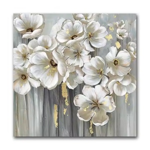 <span class=keywords><strong>Peinture</strong></span> <span class=keywords><strong>à</strong></span> <span class=keywords><strong>l</strong></span>'<span class=keywords><strong>huile</strong></span> sur toile murale personnalisée, peinte <span class=keywords><strong>à</strong></span> la main, avec des fleurs et deux oiseaux atterrissant sur une branche, décoration murale moderne abstraite - Product Image 3