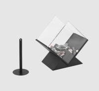 Cheminée au bioéthanol compacte haut de gamme de designer, base ronde, flamme réelle vive, ornement élégant pour table basse ou comptoir