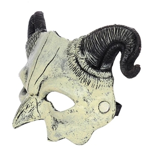 Máscara de demonio de Halloween, cuernos, diablo, máscara de media cara, fiesta, Cosplay, monstruo de terror, mascarada, casa embrujada de miedo, accesorios, máscara de PU, decoración - Product Image 3