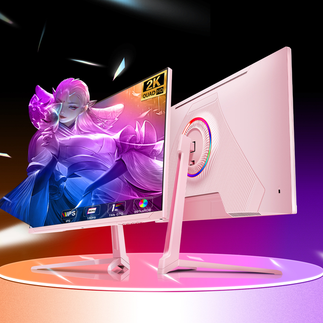 4K 165Hz Pink 3840*2160 High Quality IPS LED Gaming Monitor 23.8 Inch 1ms LCD with 99% SRGB